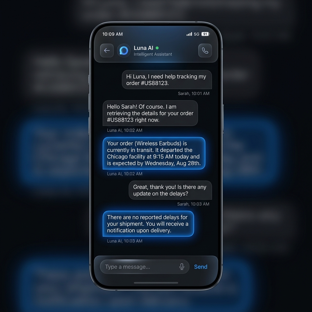 Smart AI chat dialogue mockup
